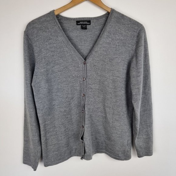 David Jones | Sweaters | David Jones Extra Fine Italian Merino Wool Cardigan  Grey Size L | Poshmark